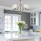 Luxurious Alabaster Glass Shades Chandelier kitchen area