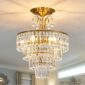 Luxurious Crystal Gold Chandelier Fixture
