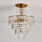 Luxurious Crystal Gold Chandelier Fixture actual photo