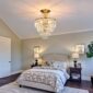 Luxurious Crystal Gold Chandelier Fixture bedroom
