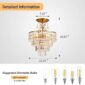 Luxurious Crystal Gold Chandelier Fixture details