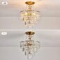 Luxurious Crystal Gold Chandelier Fixture modes