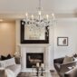 Sophisticated Modern Contemporary Crystal Chandelier living room