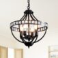 Stylish Farmhouse Rustic Vintage Black Pendant