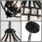 Stylish Farmhouse Rustic Vintage Black Pendant detail